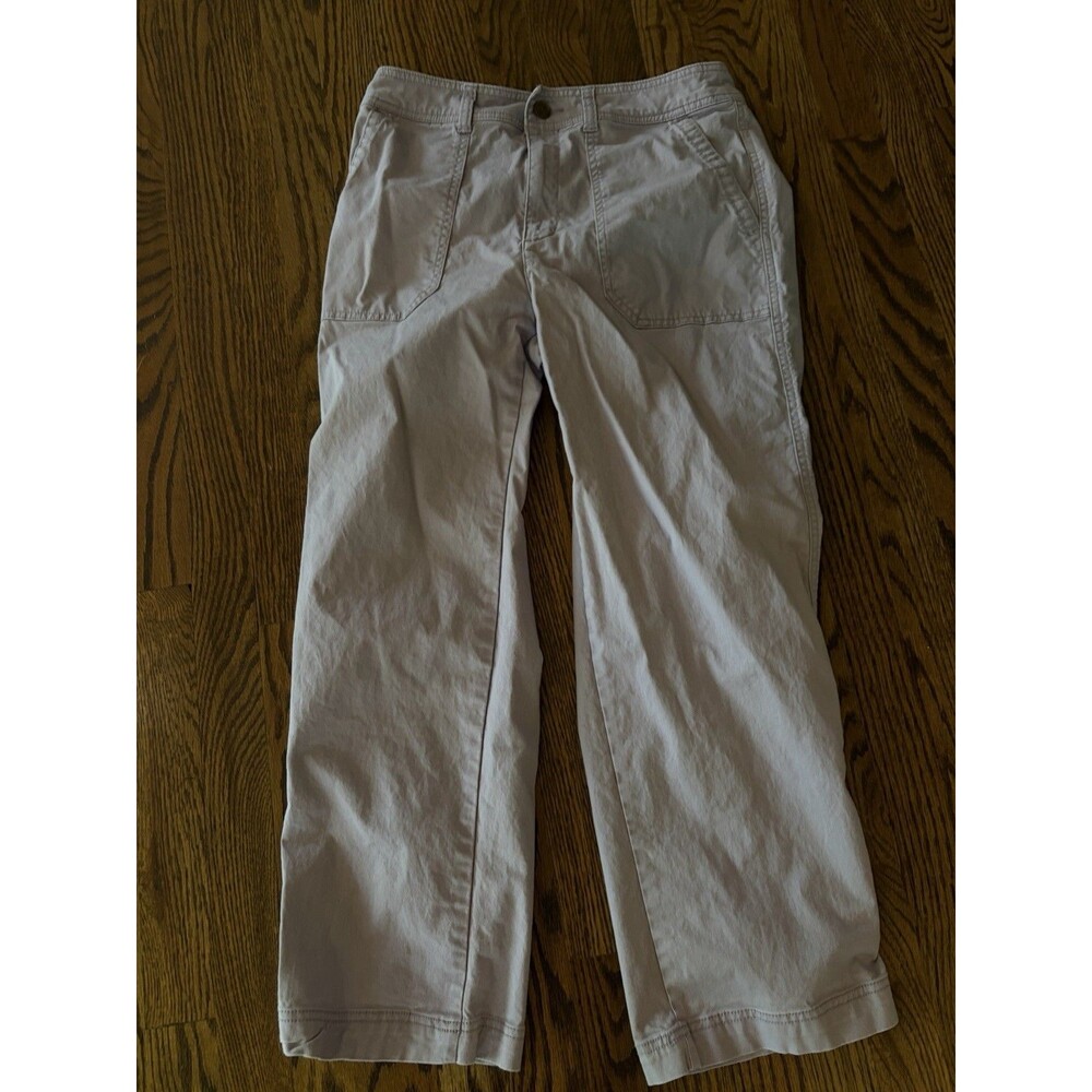 GAP‎ Light Purple Cotton High Rise Girlfriend Khaki Pants Size 10 Straight Leg